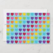 Rainbow Heart Foto Birthday Invitations Kaart (Achterkant)