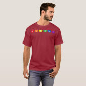Rainbow Heart Gay Pride Drag Queen T-shirt (Voorkant volledig)