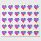 Rainbow Heart Gift Wrapping Paper Cadeaupapier (Vlak)