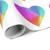 Rainbow Heart Gift Wrapping Paper Cadeaupapier (Rol Hoek)