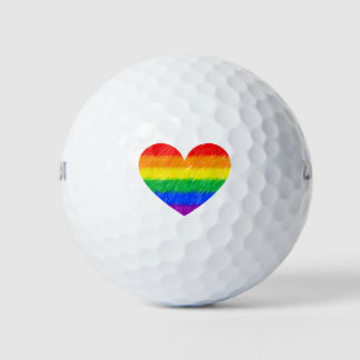 Rainbow Heart Golfballen