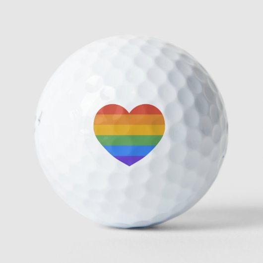 Rainbow Heart Golfballen (Voorkant)