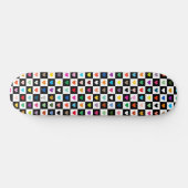 Rainbow Heart Grid Pattern Persoonlijk Skateboard (Horizontaal)