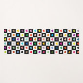 Rainbow Heart Grid Pattern Yogamat (Voorkant (horizontaal))