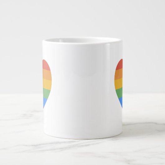 Rainbow Heart Grote Koffiekop (Voorkant)