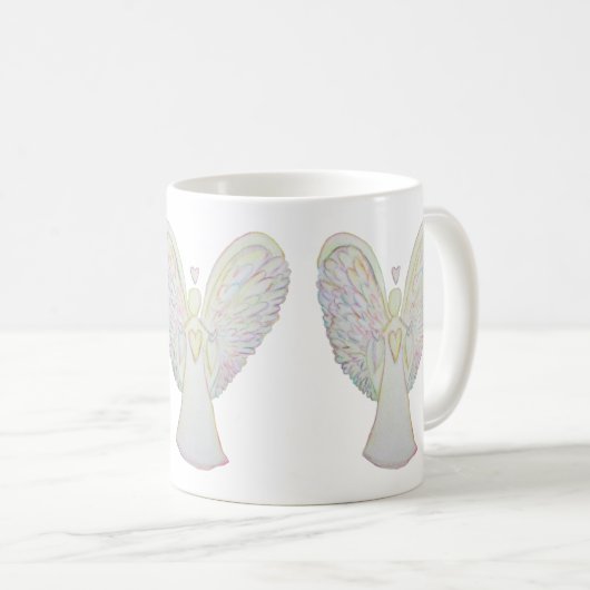 Rainbow Heart Guardian Angel Coffee Cup of Mok (Voorkant rechts)