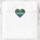 Rainbow Heart Guitar Notities Persoonlijke Muziek  Hart Sticker (Tas)