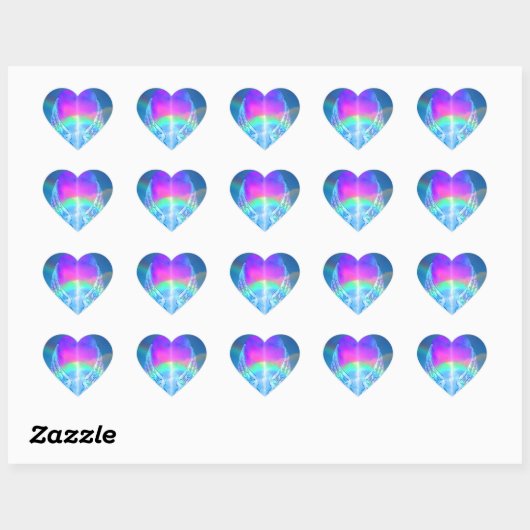 Rainbow Heart Hart Sticker (Vel)