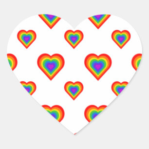 Rainbow Heart Hart Sticker