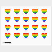 RAINBOW HEART HART STICKER (Vel)