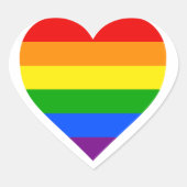 RAINBOW HEART HART STICKER (Voorkant)