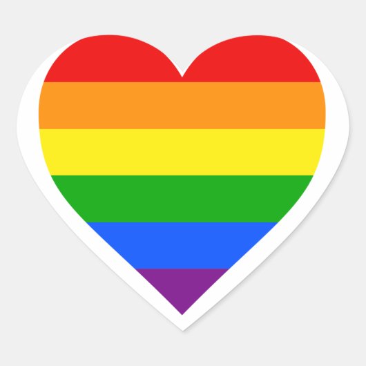 RAINBOW HEART HART STICKER (Voorkant)