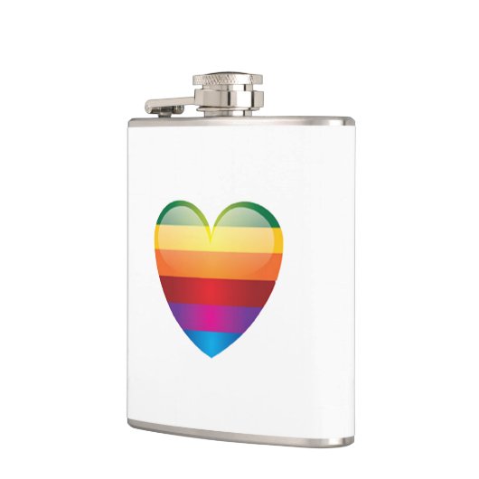 Rainbow Heart Heupfles (Links)