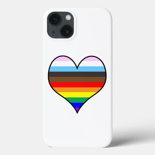 Rainbow Heart Hoesje-Mate iPhone Case (Achterkant)