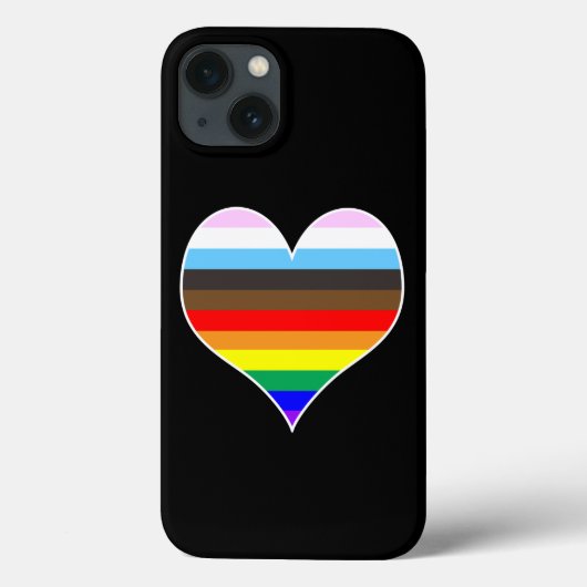 Rainbow Heart Hoesje-Mate iPhone Case (Achterkant)