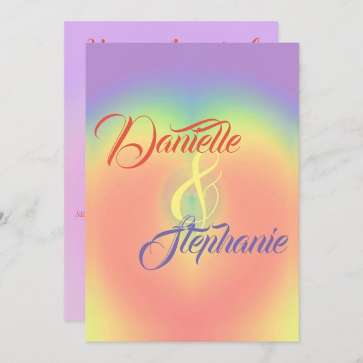 Rainbow Heart Kaart (Voorkant / Achterkant)