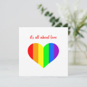 Rainbow Heart Kaart (Staand voorkant)