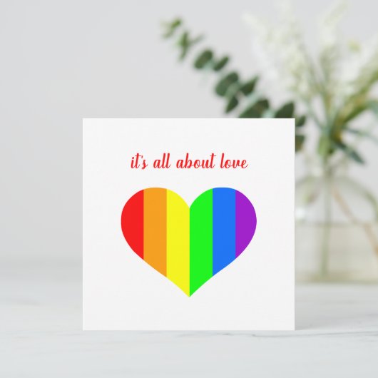 Rainbow Heart Kaart (Staand voorkant)