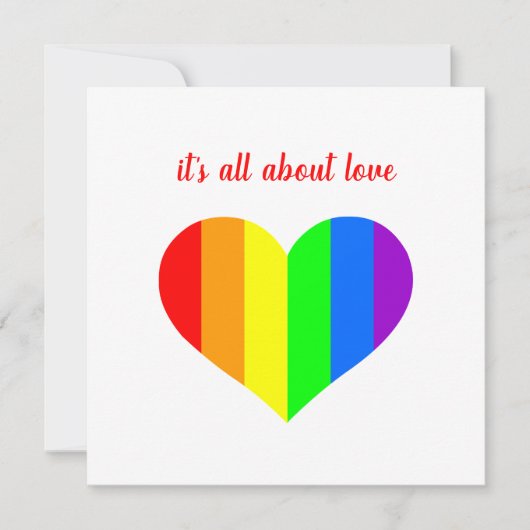 Rainbow Heart Kaart (Voorkant)