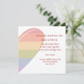 Rainbow Heart Kaart (Staand voorkant)