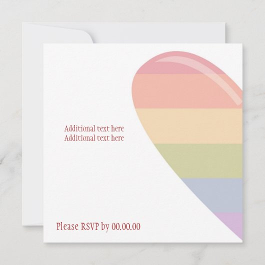 Rainbow Heart Kaart (Achterkant)