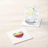 Rainbow Heart Kartonnen Onderzetters (Insitu)