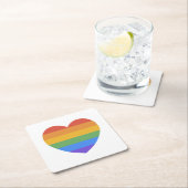 Rainbow Heart Kartonnen Onderzetters (Insitu)