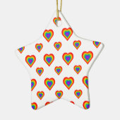 Rainbow Heart Keramisch Ornament (Links)