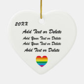 Rainbow Heart Keramisch Ornament (Achterkant)