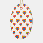 Rainbow Heart Keramisch Ornament (Links)