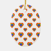 Rainbow Heart Keramisch Ornament (Voorkant)