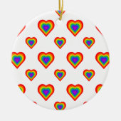 Rainbow Heart Keramisch Ornament (Voorkant)