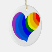 Rainbow Heart Keramisch Ornament (Rechts)