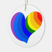 Rainbow Heart Keramisch Ornament (Links)