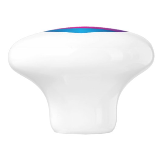 Rainbow Heart Keramische Knop (Zijkant)