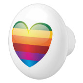 Rainbow Heart Keramische Knop (Rechts)