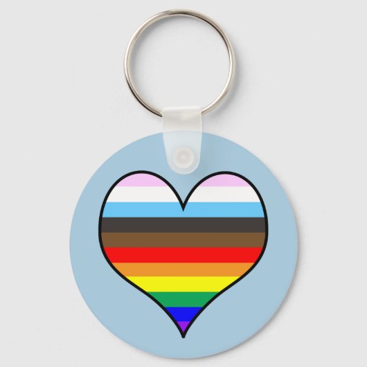 Rainbow Heart Keychain (Voorkant)