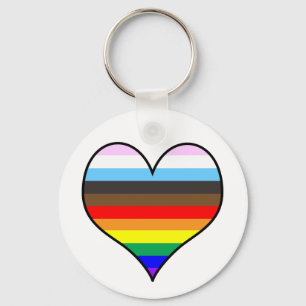 Rainbow Heart Keychain