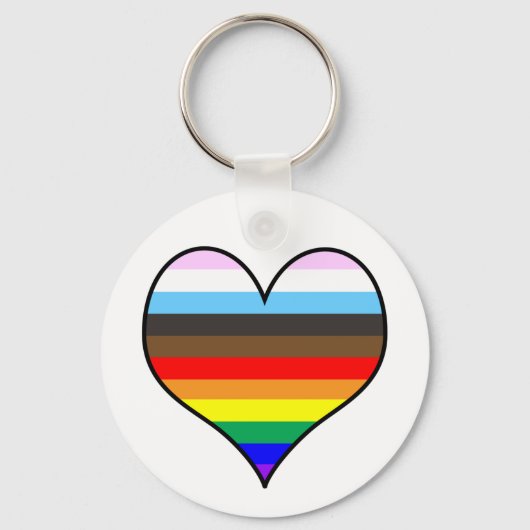 Rainbow Heart Keychain (Voorkant)