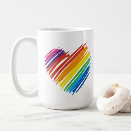 Rainbow Heart Koffiemok