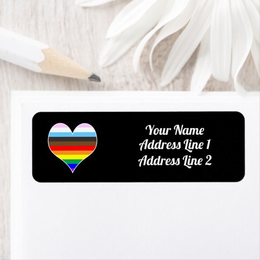 Rainbow Heart Label (Insitu)