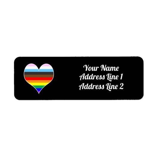 Rainbow Heart Label (Voorkant)