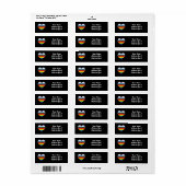 Rainbow Heart Label (Full Sheet)