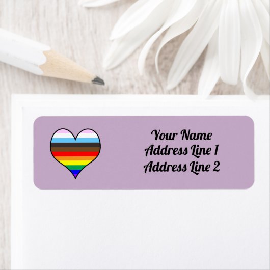 Rainbow Heart Label (Insitu)