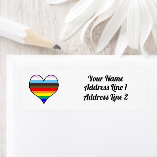 Rainbow Heart Label (Insitu)