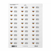 Rainbow Heart Label (Full Sheet)