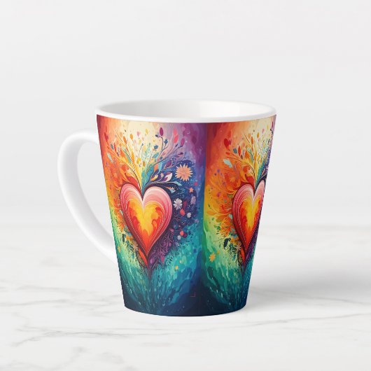 Rainbow heart Latte Mug Mok (Linkerhoek)