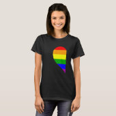 Rainbow Heart Lgbt Matching Gay Couple Valentine's T-shirt (Voorkant volledig)