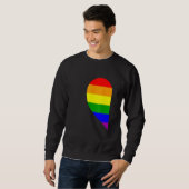 Rainbow Heart Lgbt Matching Gay Couple Valentine's Trui (Voorkant volledig)