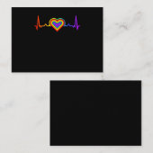 Rainbow Heart LGBTQ Lesbian Gay Pride Visitekaartje (Voorkant / Achterkant)